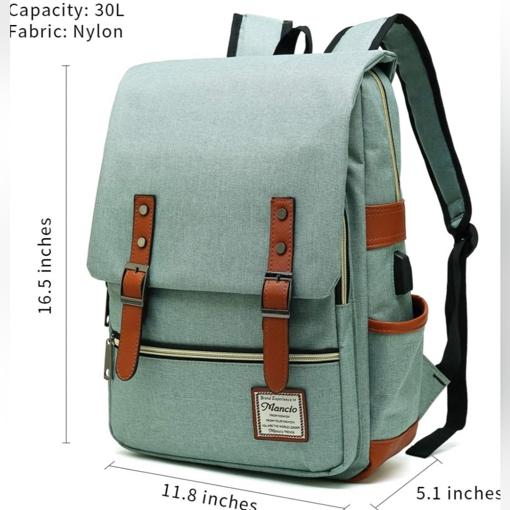 NWOT USB Charging Laptop Backpack - Picture 2 of 6